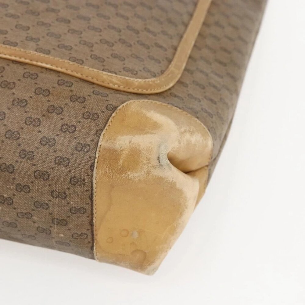 GUCCI Micro GG Supreme Web Sherry Line Bag PVC Beige 002 904 0223 Auth 156847 - Picture 4 of 16